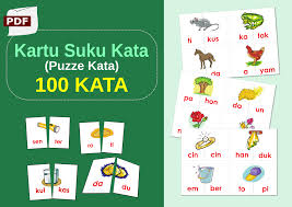 Ajarkan anak suku kata dari konsonan b hingga z dan vokal a, i, u, e, o. Kartu Suku Kata Puzzle Kata Pdf Belajar Membaca Com