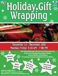 The Library Is Having A Holiday Gift Wrapping Event From December 1st To December 18th 9 30am 7 Pm Gift Wrap Fundraiser School Fundraisers Fun Fundraisers
