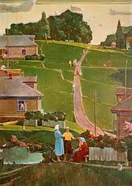 Georgi Grigoryevich Nissky Kolhoz Zagore The Zagor E Kolkhoz 1959 Soviet Art Realistic Art Landscape Paintings