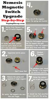 Nemesis Magnetic Switch Upgrade Instructions Step By Step Guide Vape Vape Humor Diy Box Mod