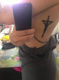 Crucifix Tattoo With Jesus Silhouette Crucifix Tattoo Silhouette Tattoos Tattoos