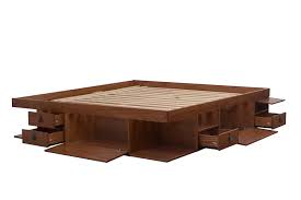 Memomad bali platform storage bed has a unique design that is elegant. Memomad Bali Storage Platform Bed King Size Caramel Memomad Store