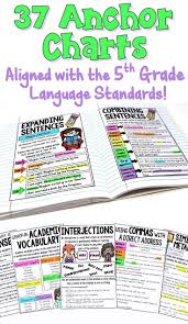 5th Grade Language Anchor Charts 37 Charts 2 Sizes Of Each