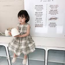 韓国風 ワンピース ノースリーブ チェク柄 可愛い ベビーワンピース ジュニアワンピース 女の子ワンピース コットン 着心地がいい グリーン カーキ 90cm 100cm 110cm 120cm 130cm 140cm 女の子 ワンピース ベビー ワンピース 女の子の衣装