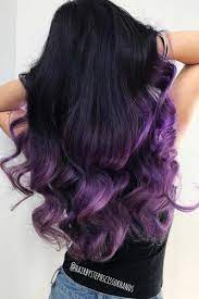 46 Purple Hair Styles That Will Make You Believe In Magic Black Hair With Highlights Hair Color Purple Cool Hairstyles