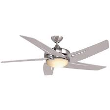 A stylish brushed nickel finish and a beautiful oil rubbed bronze finish. Hampton Bay Sidewinder 54 Inch Indoor Brushed Nickel Ceiling Fan With Light Kit And Remote The Home Depot Canada