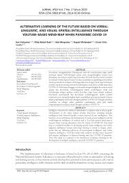 Check spelling or type a new query. Pdf Alternative Learning Of The Future Based On Verbal Linguistic And Visual Spatial Intelligence Through Youtube Based Mind Map When Pandemic Covid 19