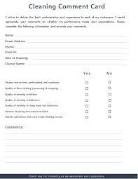 Cleaning Comment Card Template Customer Satisfaction Survey Template Survey Template Introductory Paragraph