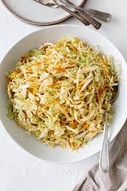 This zesty no mayo coleslaw has creamy greek yogurt and a touch of horseradish. Vinegar Coleslaw Recipe No Mayo Coleslaw Downshiftology