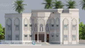 صميم فيلا بطراز أسلامي مميز في سلطنة عمان و تم عمل التصميم الداخلي كذلك بنفس أسلوب التصميم الخارجي في الاماكن الرئيسية ليعطي أفضل نتي house styles design house