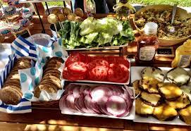 Hot Dog And Burger Bars B Lovely Events Bbq Party Food Backyard Bbq Party Backyard Bbq Food