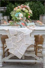 Vintage Book Page Table Runner Diy Table Runner Diy Diy Table Runner Wedding Book Themed Wedding