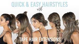 Schwarz, dunkelbraun, mittelbraun, naturbraun, hellbraun Quick Easy Hairstyles With Tape In Extensions Zala Hair Extensions Youtube