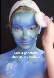 Letting a colour generator choose my makeup !! 🫧 How do you think it came  out? i’d give it a 6/10 ! Should I try again ? also I think I accidentally  mistook purple for blue here😅oops .. ...