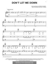 Don T Let Me Down Feat Daya The Chainsmokers Don T Let Me Down The Chainsmokers Feat Daya By S Harris E Schwartz A Taggart On Musicaneo Don T Let Me Down Let Me Down Chainsmokers