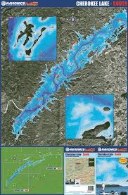 Cherokee Lake Tennessee High Definition Fishing Map