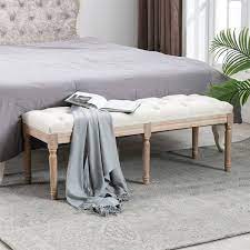 Add additional seating and style to any room with a bench or ottoman. Aoolive End Of Bed Bench Upholstered Entryway Bench Beige Overstock 33935667