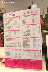 The menu is taken as of may 2018 (so prices should be cheaper now) i started becoming a fan of tealive since the time they started under the previous franchise name chatime (chatime and tealive are not. Nice Bubble Milk Tea Chatime From Taiwan Had Landed Pavilion I Come I See I Hunt And I Chiak