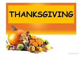 It is a federal holiday, so schools, banks, post offices, and government offices are closed. English Esl Thanksgiving Powerpoint Presentations Most Downloaded 29 Results