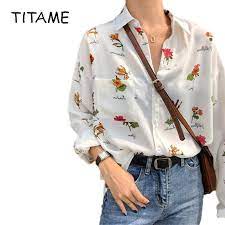 7% coupon applied at checkout. Titame Women Loose Shirt Blouse Retro Flower Print Shirt Women S Shirts Clothes Floral Vintage Female Punk Harajuku Tunic Shirt Blouses Shirts Aliexpress