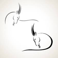 Vector Estilizada Figura De Una Cabra Cute Little Drawings Animal Logo Goats Funny