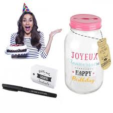 Tirelire Messages Bocal Anniversaire A 5 50 Bocaux Anniversaire Anniversaire Tirelire