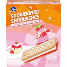 Sandwiches can't resist the great taste of kraft mayo. Kroger Strawberry Cheesecake Ice Cream Snowboard Sandwiches 6 Ct 3 5 Oz Mariano S