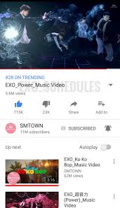 Fans are taking over twitter to wish exo a happy eighth anniversary. Exo Schedule On Twitter Exo S Power Mv Is 28 Trending On Youtube And At 5 6 Million Views Keep Going Exo L Exo Power Thepowerofmusic ì—'ì†Œ Power Https T Co Zfhcsoy5sv