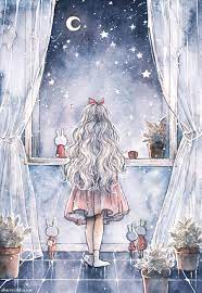 Wish Upon A Star Original Illustration B Print Details B Printed On 300g Card Stock Approx 8 X 11 Size Anime Nhật Ky Nghệ Thuật Nghệ Thuật Anime