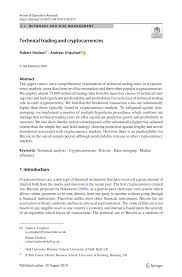 Pdf | on may 1, 2015, ryan farell published an analysis of the cryptocurrency industry | find, read and cite all the research you need on researchgate Pdf Technical Trading And Cryptocurrencies