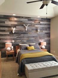 Black And Gray Bedroom Walls Interior Inspiration Bedroom Wood Walls Behind Bed Back Wall Black Gray Grey Brown Feature Wall Rus Remodel Bedroom Home Interior Design Rustic House