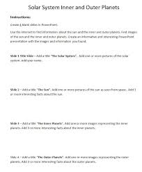 Solar System Student Handout Powerpoint Lesson Plans Solar System Powerpoint Lesson