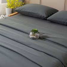 If You Re One To Suffer From Seasonal Allergies Then This Set Is For You The Entire Set Is Hypoallerg Bed Sheet Sets Dark Grey Duvet Covers Fitted Bed Sheets