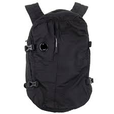 Cp Company Garment Dyed Nylon Sateen Travel Backpack Black 999 Onu