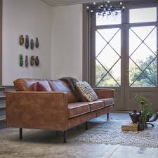 Tan is a versatile color you can use in any room to create a warm and serene impression. Rodeo 3 Seater Leather Sofa In Tan Be Pure Home Cuckooland