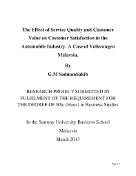 We did not find results for: Doc The Effect Of Service Quality And Customer Value On Customer Satisfaction In The Automobile Industry A Case Of Volkswagen Sadman Sakib Academia Edu