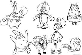 Find more spongebob characters coloring page pictures from our search. Spongebob Squarepants Characters Coloring Pages Through The Thousand Pictures On The Internet Re Spongebob Coloring Cartoon Coloring Pages Spongebob Drawings