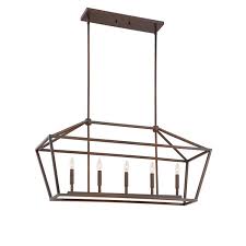 Millennium Lighting Rubbed Bronze Five Light Linear Pendant Bellacor