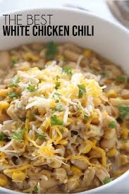 A Bowl Of Creamy White Chicken Chili White Chicken Chili Slow Cooker Slow Cooker Chicken Chili White Chili Chicken Recipe