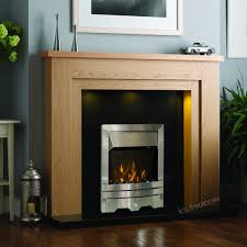Oak electric fireplace have simple but unconventional housing design makes the. Chelsea Electric Fireplace Suite In Clear Oak Low Cost Fireplaces