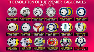 Nike premier league epl 2021/2022 strike soccer ball white football size 5. The Evolution Of The Premier League Balls 1992 2017 Youtube