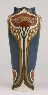 296 20th C German Art Nouveau Pottery Vase Lot 296 Art Nouveau Design Art Nouveau Art Deco