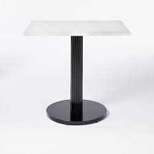 White Marble Square Bistro Table Orbit Base Square Marble Table Marble Bistro Table Marble Tables Living Room