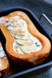 Butternut Farcie Lardons Et Chevre Recette Facile Recette Recette Facile Recettes De Cuisine Butternut Farcie
