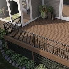 Exterior handrail lowes from the site are sure to elevate the style of the space in which they are used. Deckorators Classic Aluminum Matte Black Aluminum Deck Rail Kit With Balusters In The Deck Railing Department At Lowes Com