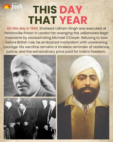 On July 31, 1940, Shaheed Udham Singh was executed at Pentonville Prison in London after avenging the 1919 Jallianwala Bagh massacre by assassinating Michael O'Dwyer. His fearless sacrifice became a defining chapter