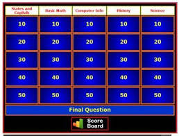 Free Instant Jeopardy Review Game Create Your Own Review Game For A Wide Variety Of Classroom Uses This Tool Create Jeopardy Game Review Games Jeopardy Game