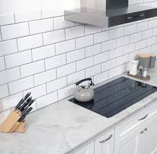 Shout Out To Grout White Kitchen Tiles White Tile Backsplash Brick Tiles Kitchen
