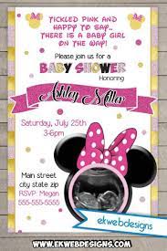 Custom Disney Minnie Mouse Baby Shower Invitations With Or Without Sonogram Minnie Mouse Baby Shower Mini Mouse Baby Shower Disney Baby Shower