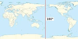 The pacific centered world map employs a unique view to accentuate the pacific rim, and focuses on oceania and asia and while showing the entire breadth of the pacific ocean. 180th Meridian Wikipedia